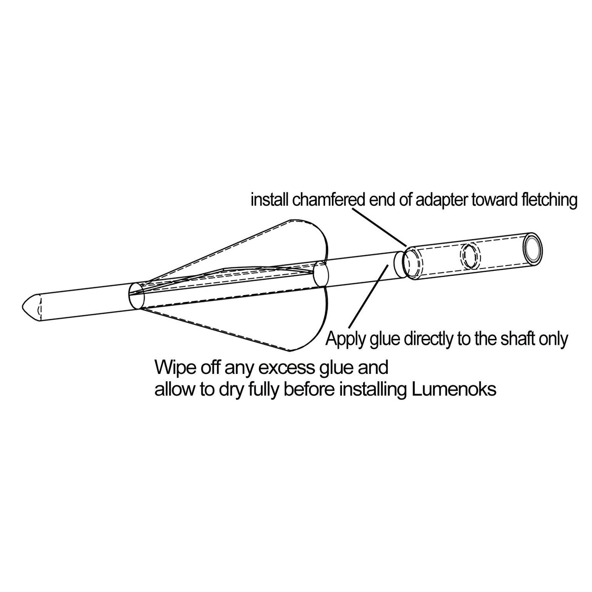 H-Nock Adapter for Micro Diameter Shafts (3 Pack)